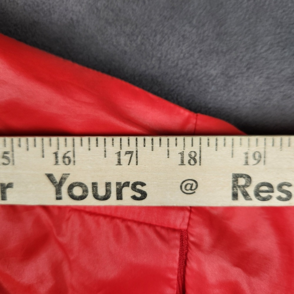 Vintage Izod Lacoste Windbreaker Jacket Mens Medium Red Full Zip Harrington Logo - Picture 7 of 10